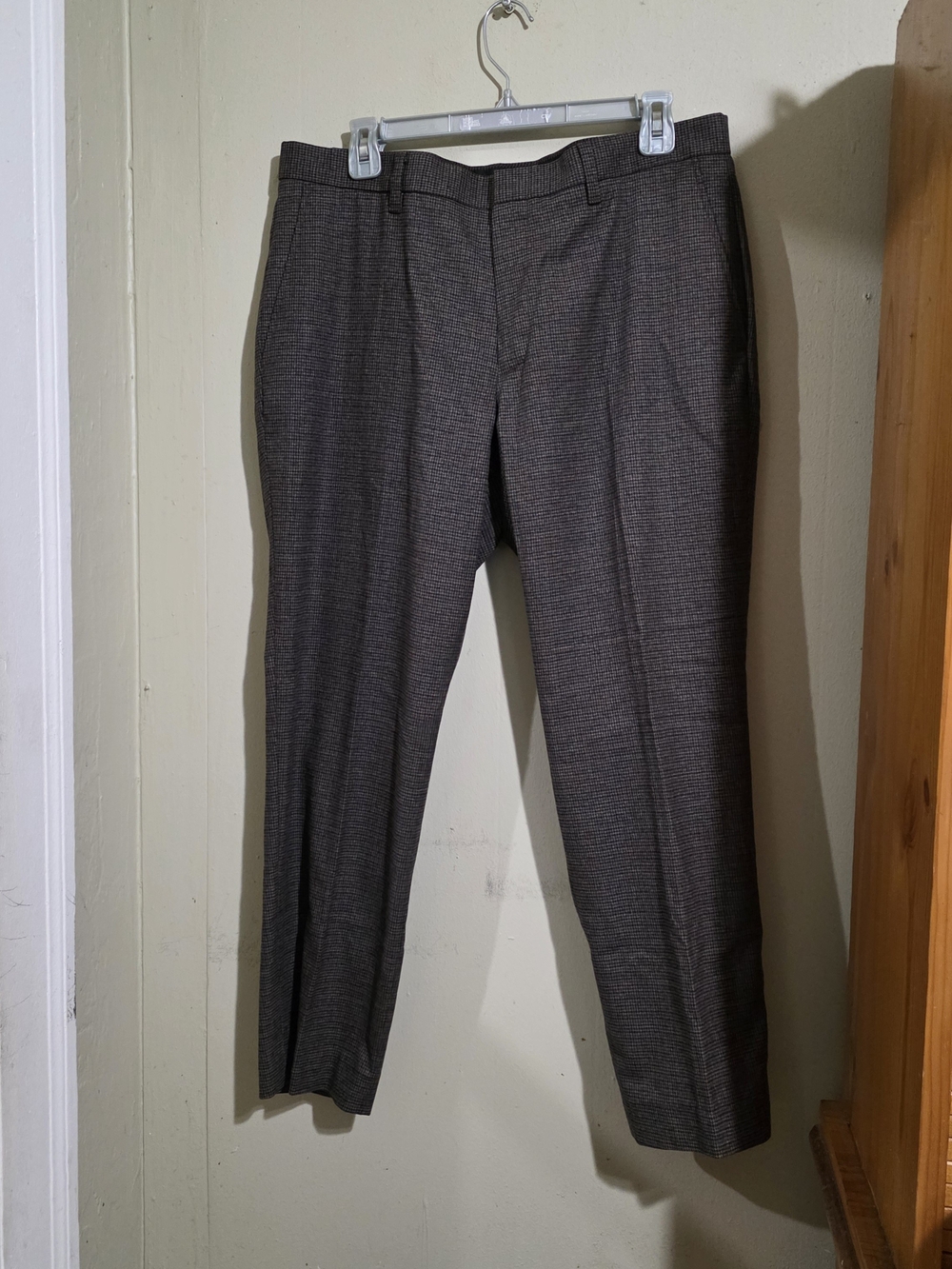 NWT J. Crew Thompson Men's Brown Micro-Pattern Dress Pants  Size 34x30
